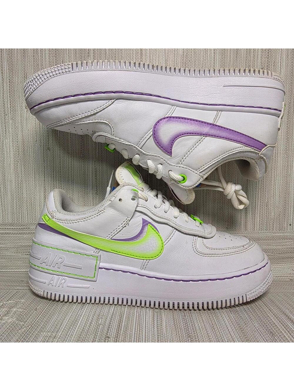 Nike Air Force 1 Shadow white purple trainers